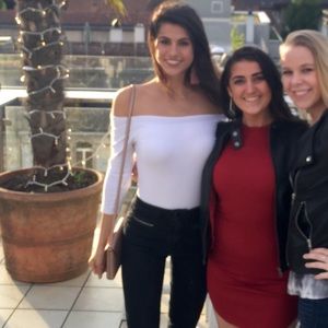 White off the shoulder